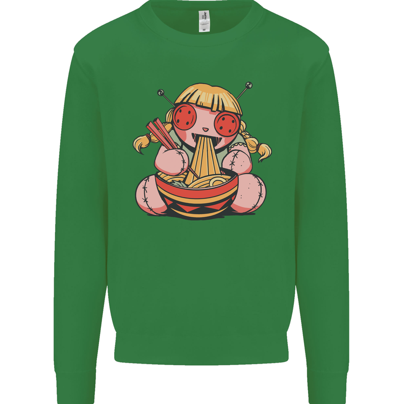 An Anime Voodoo Doll Kids Sweatshirt Jumper Irish Green