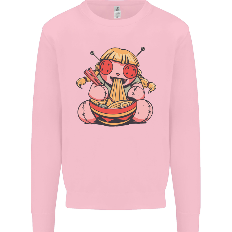 An Anime Voodoo Doll Kids Sweatshirt Jumper Light Pink