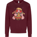 An Anime Voodoo Doll Kids Sweatshirt Jumper Maroon