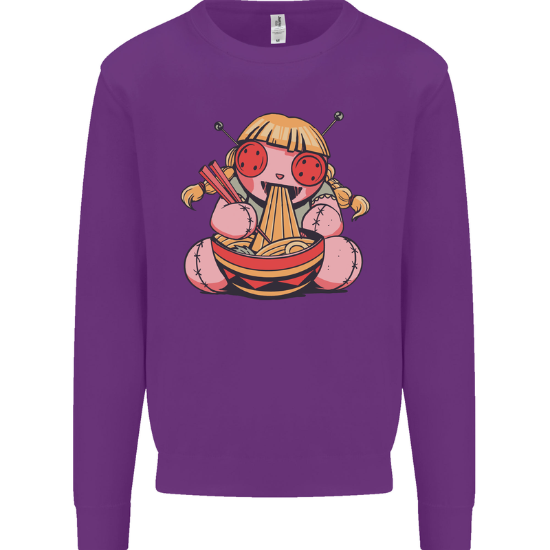 An Anime Voodoo Doll Kids Sweatshirt Jumper Purple