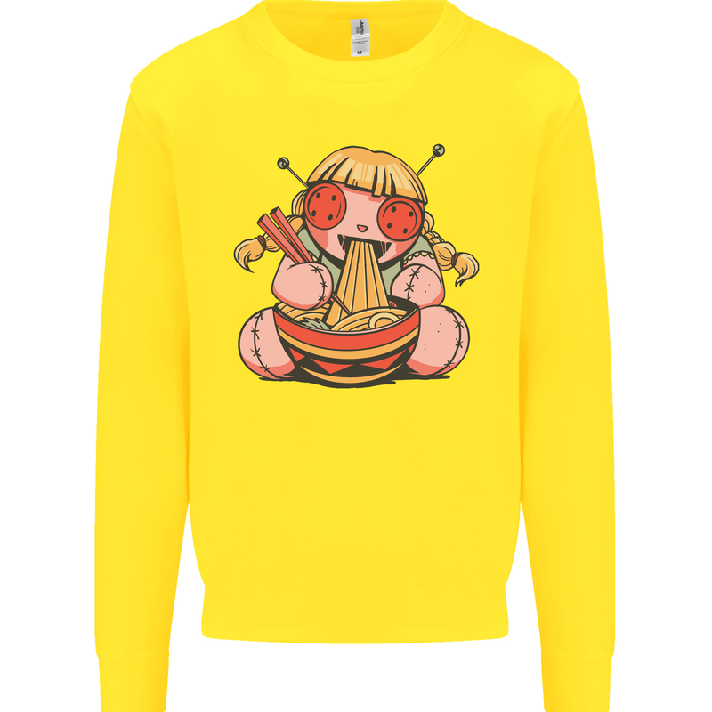 An Anime Voodoo Doll Kids Sweatshirt Jumper Yellow
