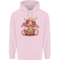 An Anime Voodoo Doll Mens 80% Cotton Hoodie Light Pink