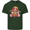 An Anime Voodoo Doll Mens Cotton T-Shirt Tee Top Forest Green