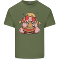 An Anime Voodoo Doll Mens Cotton T-Shirt Tee Top Military Green
