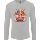 An Anime Voodoo Doll Mens Long Sleeve T-Shirt Sports Grey