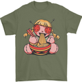 An Anime Voodoo Doll Mens T-Shirt 100% Cotton Military Green