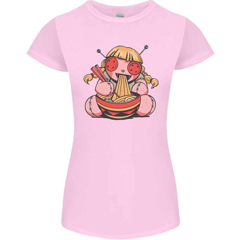 An Anime Voodoo Doll Womens Petite Cut T-Shirt Light Pink