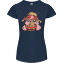 An Anime Voodoo Doll Womens Petite Cut T-Shirt Navy Blue