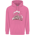 An Army Biker With Tank Skull Motorcycle Childrens Kids Hoodie Azalea