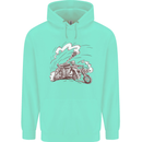 An Army Biker With Tank Skull Motorcycle Childrens Kids Hoodie Peppermint