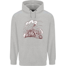 An Army Biker With Tank Skull Motorcycle Childrens Kids Hoodie Sports Grey