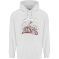 An Army Biker With Tank Skull Motorcycle Childrens Kids Hoodie White