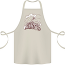 An Army Biker With Tank Skull Motorcycle Cotton Apron 100% Organic Natural