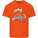 An Army Biker With Tank Skull Motorcycle Kids T-Shirt Childrens Orange