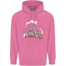 An Army Biker With Tank Skull Motorcycle Mens 80% Cotton Hoodie Azelea