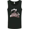 An Army Biker With Tank Skull Motorcycle Mens Vest Tank Top Black