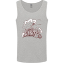 An Army Biker With Tank Skull Motorcycle Mens Vest Tank Top Sports Grey