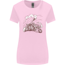 An Army Biker With Tank Skull Motorcycle Womens Wider Cut T-Shirt Light Pink