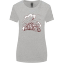 An Army Biker With Tank Skull Motorcycle Womens Wider Cut T-Shirt Sports Grey