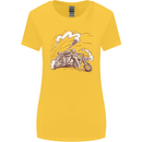 An Army Biker With Tank Skull Motorcycle Womens Wider Cut T-Shirt Yellow