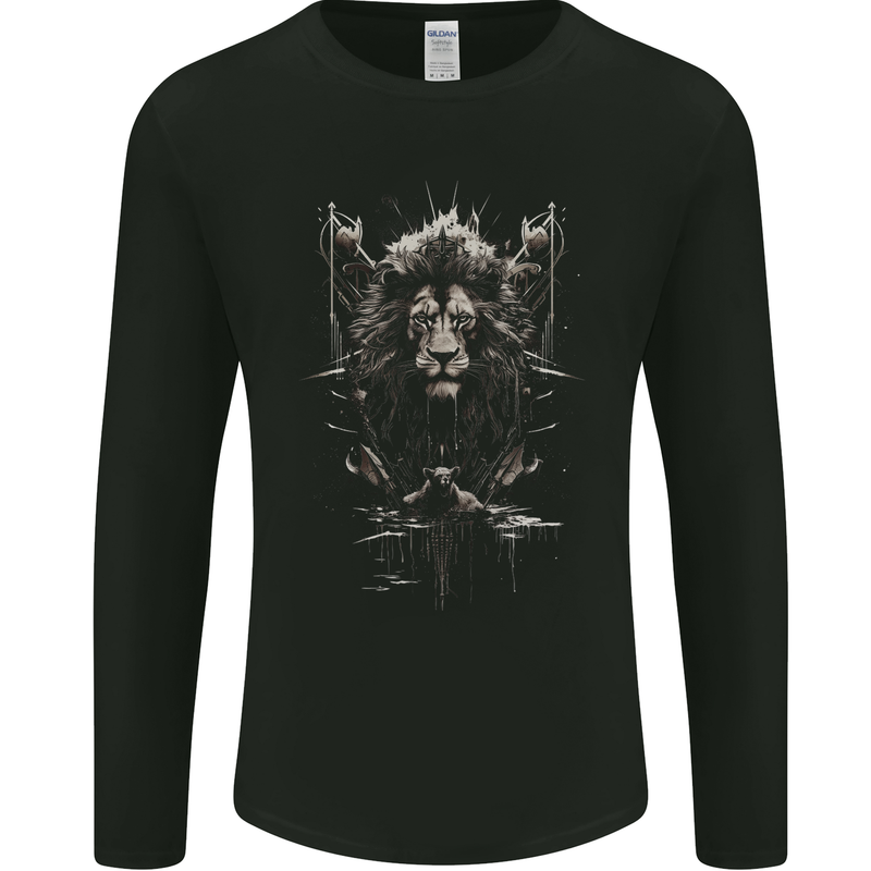 An Artistic Lion And Grizzly Bear Cub Mens Long Sleeve T-Shirt Black