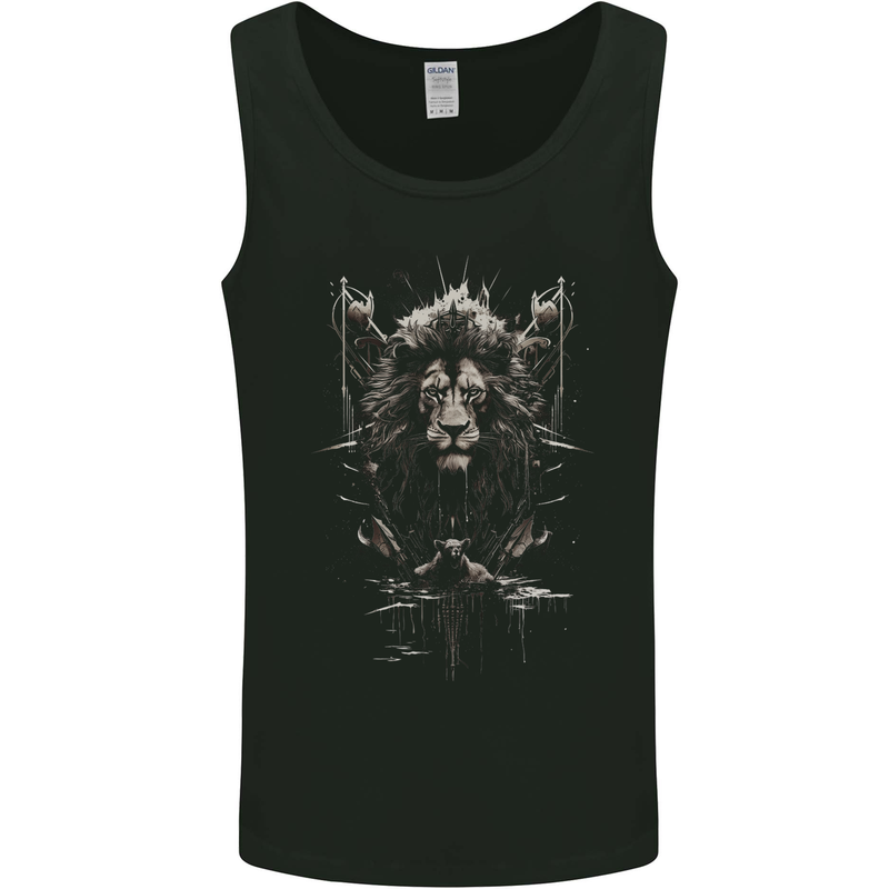 An Artistic Lion And Grizzly Bear Cub Mens Vest Tank Top Black