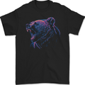 An Artistic Roaring Grizzly Bear Mens Gildan Cotton T-Shirt Black