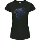 An Artistic Roaring Grizzly Bear Womens Petite Cut T-Shirt Black