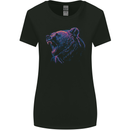 An Artistic Roaring Grizzly Bear Womens Wider Cut T-Shirt Black