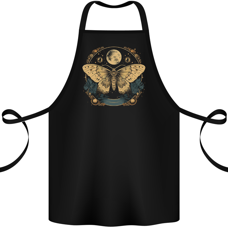 An Astral Butterfly Cotton Apron 100% Organic Black