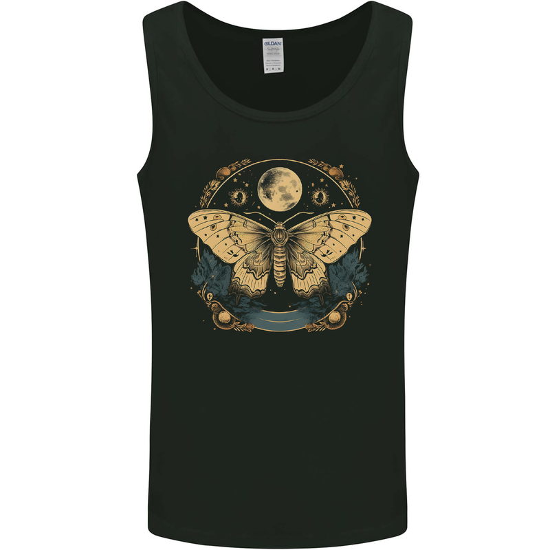 An Astral Butterfly Mens Vest Tank Top Black