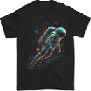 An Astronaut in Outer Space Man Mens T-Shirt 100% Cotton Black