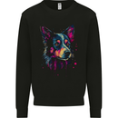 An Awesome Border Collie Dog Mens Sweatshirt Jumper Black