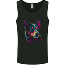 An Awesome Border Collie Dog Mens Vest Tank Top Black