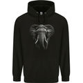 An Awesome Elephant Mens 80% Cotton Hoodie Black