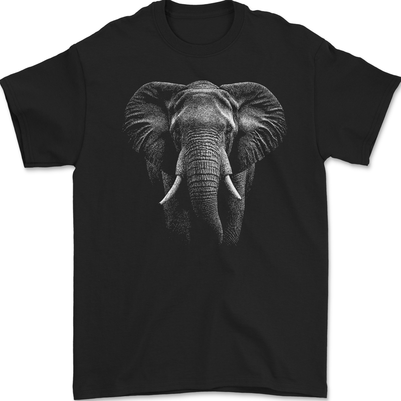 An Awesome Elephant Mens Gildan Cotton T-Shirt Black