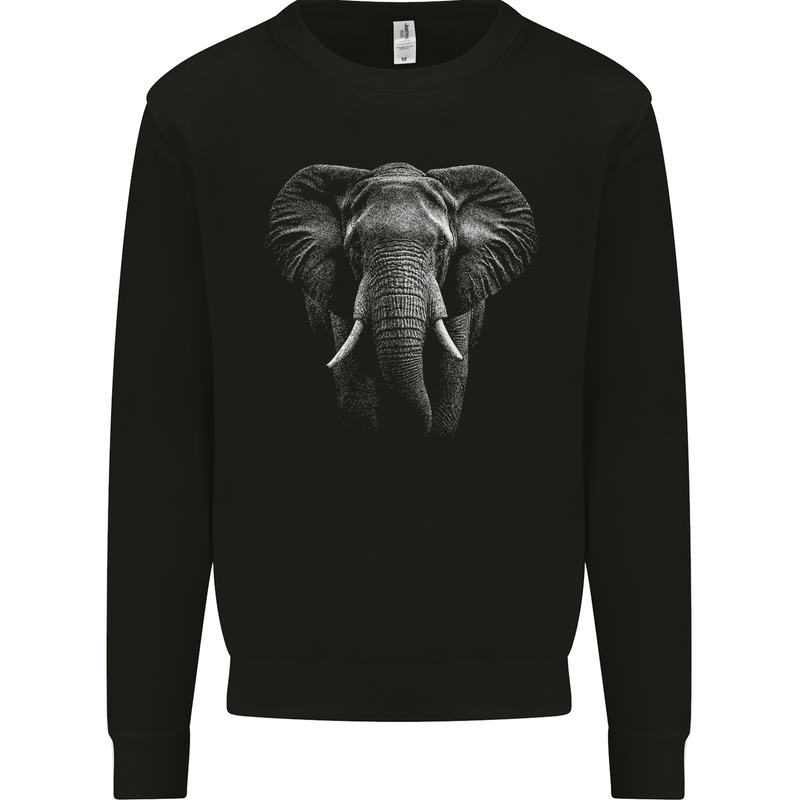 An Awesome Elephant Mens Sweatshirt Jumper Black