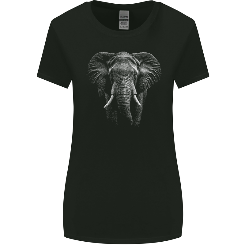 An Awesome Elephant Womens Wider Cut T-Shirt Black