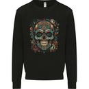 An Aztec Skull Mexico Kids Sweatshirt Jumper Black