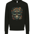 An Aztec Skull Mexico Mens Sweatshirt Jumper Black