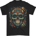 An Aztec Skull Mexico Mens T-Shirt 100% Cotton BLACK