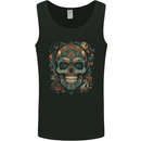 An Aztec Skull Mexico Mens Vest Tank Top Black