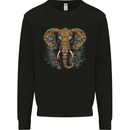 An Elephant With Tribal Markings Mens Sweatshirt Jumper Black
