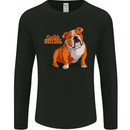 An English Bulldog Dog Illustration Mens Long Sleeve T-Shirt Black
