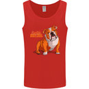 An English Bulldog Dog Illustration Mens Vest Tank Top Red