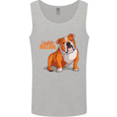 An English Bulldog Dog Illustration Mens Vest Tank Top Sports Grey