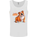 An English Bulldog Dog Illustration Mens Vest Tank Top White