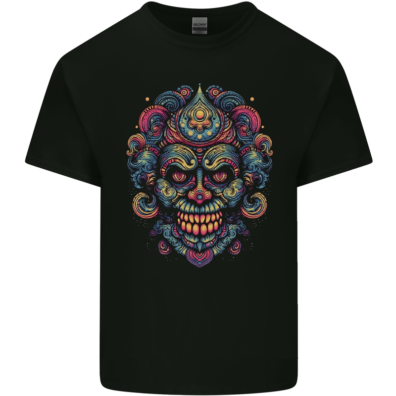 An Evil Clown Mask Skull Kids T-Shirt Childrens Black