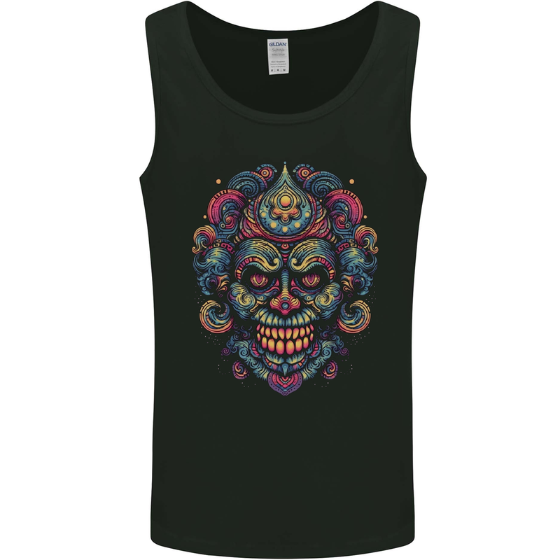 An Evil Clown Mask Skull Mens Vest Tank Top Black