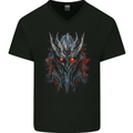 An Evil Sauron Mask Demon Mens V-Neck Cotton T-Shirt Black